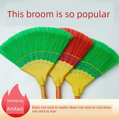 扫帚家用新扫帚扫地波纹钢丝耐用坚固老家农村学校环卫工不粘头发