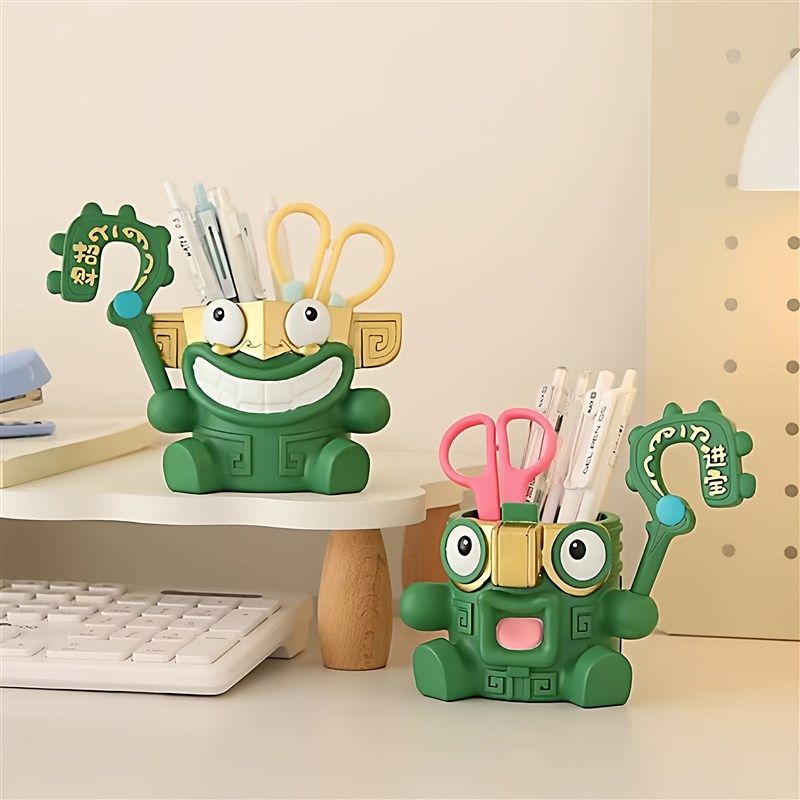 可爱结界兽笔筒创意办公室桌面装饰品摆件卧室梳妆台化妆笔收纳筒,家居饰品,桌面摆件,淘宝优惠券,粉丝福利购,淘宝优惠卷