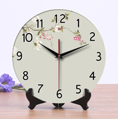 承沁中式 陶瓷钟表挂墙创意时钟客厅卧室书房静音艺术挂钟座钟家用