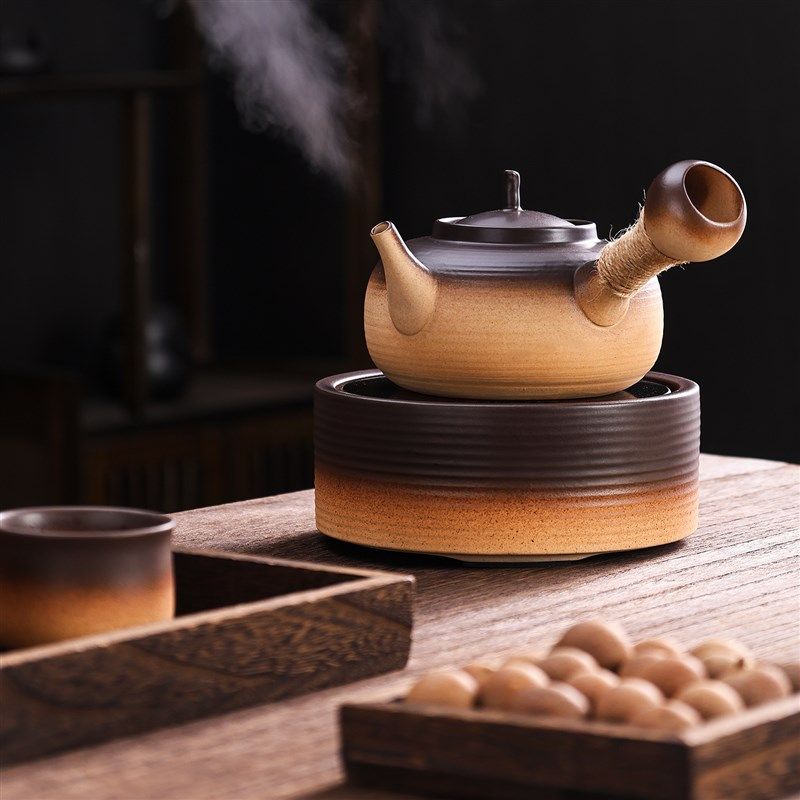 新款潮州陶瓷烧水壶电陶炉侧把煮茶壶罐罐壶可烧煮水壶茶炉陶土壶,餐饮具,煮茶炉,淘宝优惠券,粉丝福利购,淘宝优惠卷