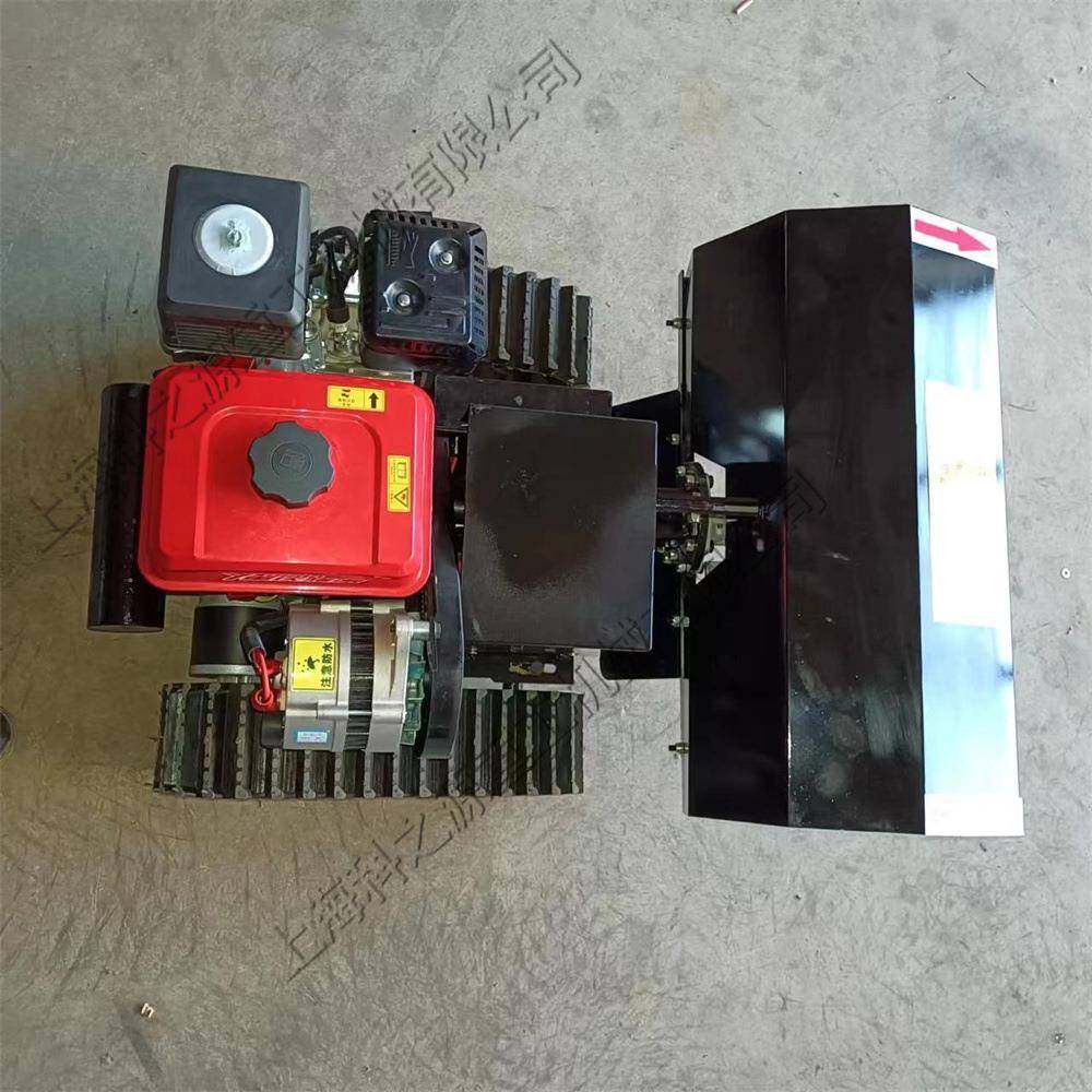 小型汽油遥控松土机 农用锄草开沟旋耕机 履带式翻土犁地微耕机