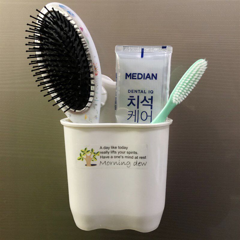 韩国进口昌信强力吸盘放梳子收纳桶牙筒牙膏牙刷架家居浴室置物盒