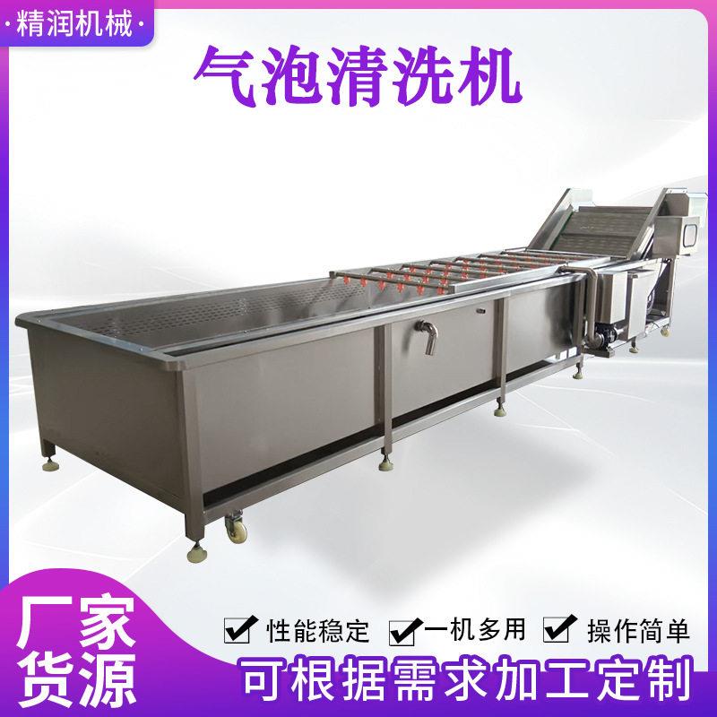 蓝莓气泡清洗机芥菜清洗加工流水线西蓝花压喷淋气泡清洗设备