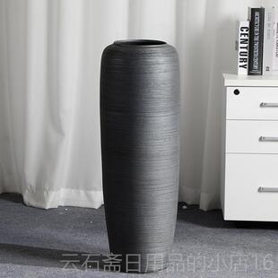 高档摆景德镇陶瓷落地花约北欧现代简花盆新中式客厅插瓶花装饰件