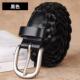 高档编织织皮男真皮编腰带女带针扣头层纯皮休闲简约个性 手工牛编
