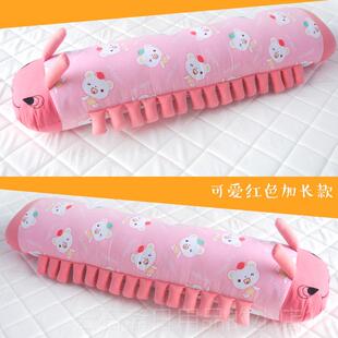 高档纯棉发睡眠沙头毛毛虫儿枕头娃娃童玩具娃娃枕可拆卸和可清洗