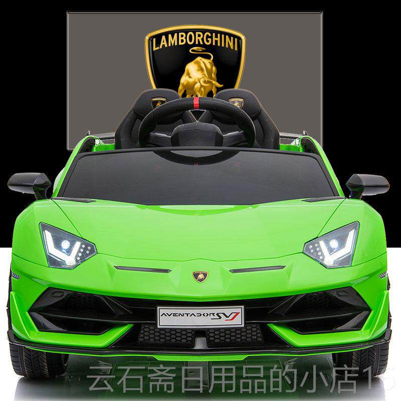 高档兰动博基尼四儿童电动车轮超孩大带遥控宝宝电汽车小玩具车可