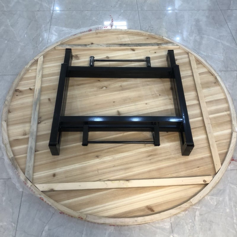 简易金属折叠桌架子可折叠桌腿支架圆桌加厚家用台脚餐桌铁艺桌脚