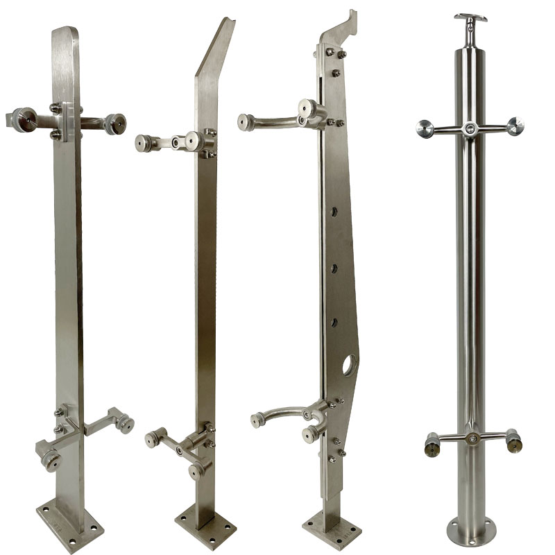 30不锈钢室外家用商场工程阳台玻璃栏杆立柱楼梯扶手护栏围栏