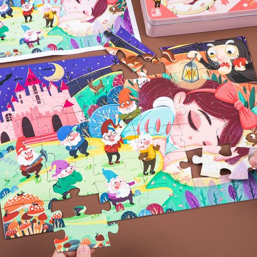 儿童益智公主拼图3到6岁以上幼儿园女孩智力早教平图拼板动脑玩具