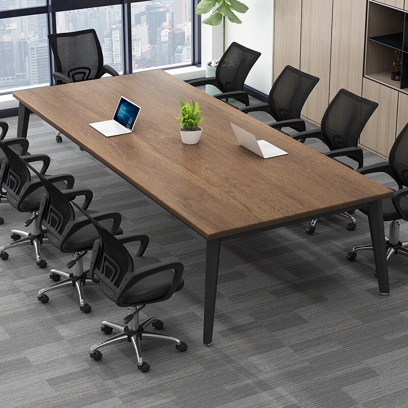 会议桌现代简约洽谈接待小型办公室桌椅组合简易培训班长条大桌子