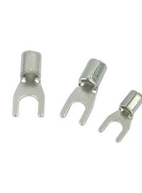 UT1.5-3冷压端子接线裸端头线耳线鼻子插拔黄铜U型叉形Y型1000只