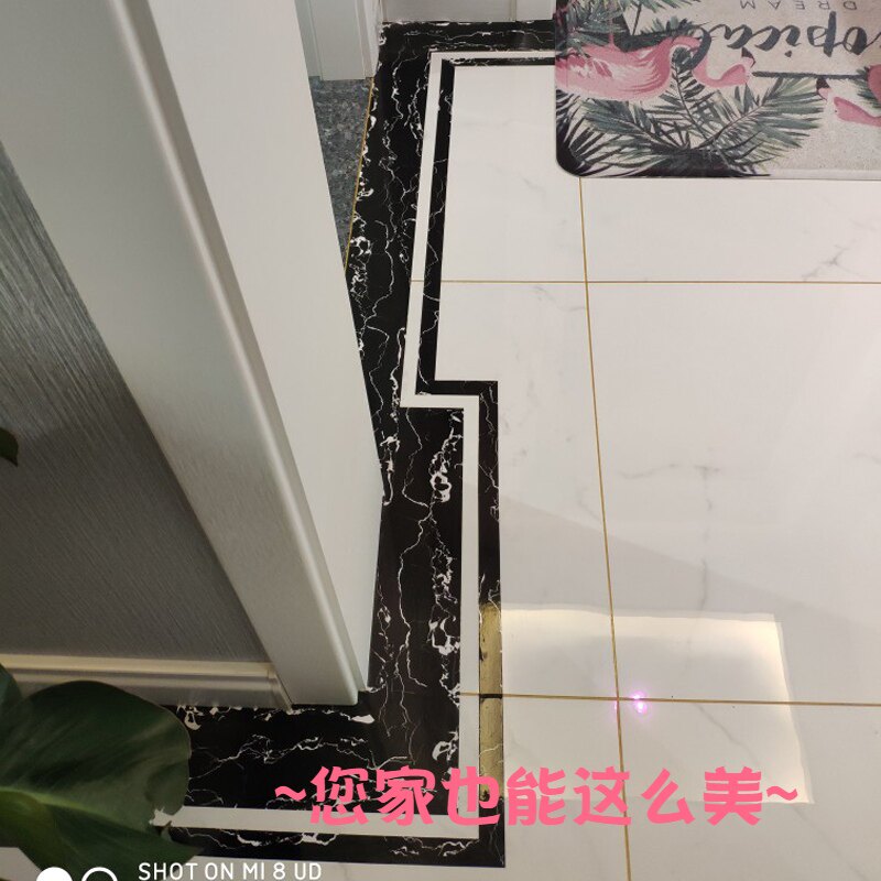 自粘波导线瓷砖地砖贴纸对角贴装饰pvc防水餐厅走廊客厅地面墙贴
