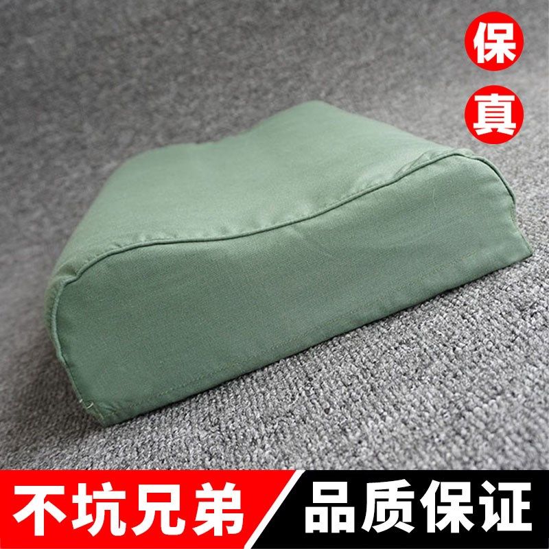 军绿色枕头护颈支撑硬枕头宿舍制式单人专用枕头学生军训通用枕头