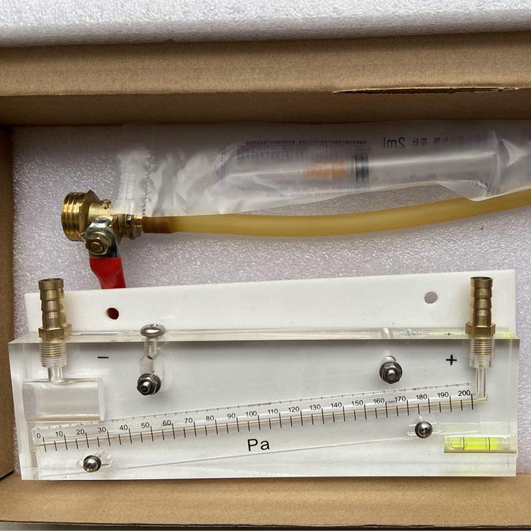 倾斜式微压计红油差压表人防通风D-200P人防专用豪华版水平仪测压