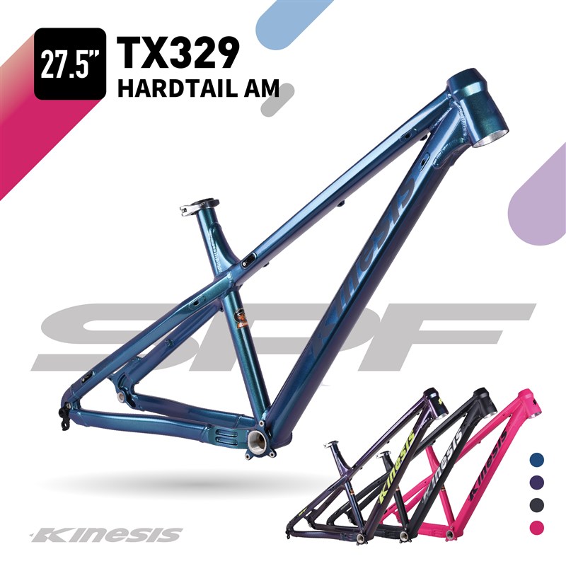 KINESIS卜威TX329铝合金车架 27.5轮径硬尾AM速降桶轴高强度车架