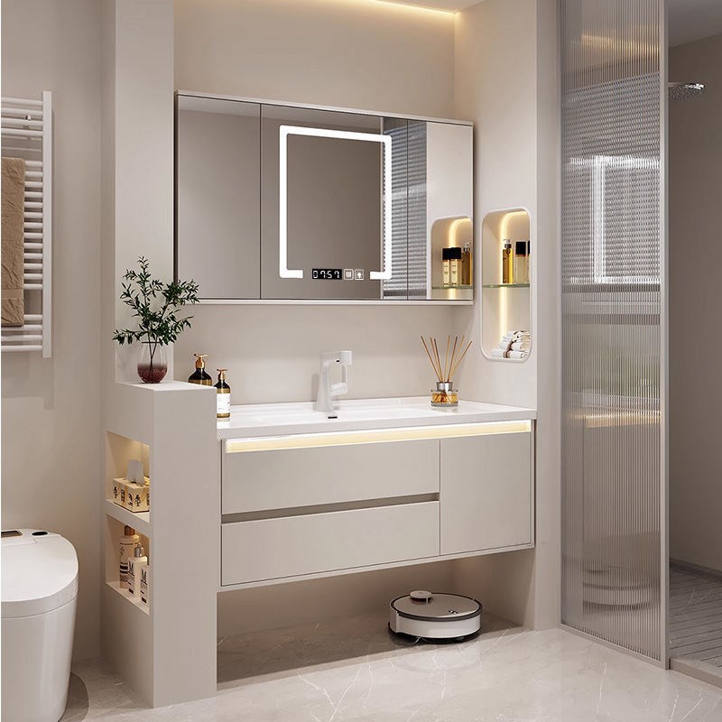 智能浴室柜陶瓷一体盆3/73CM83/93公分103/1厘米洗漱台盆