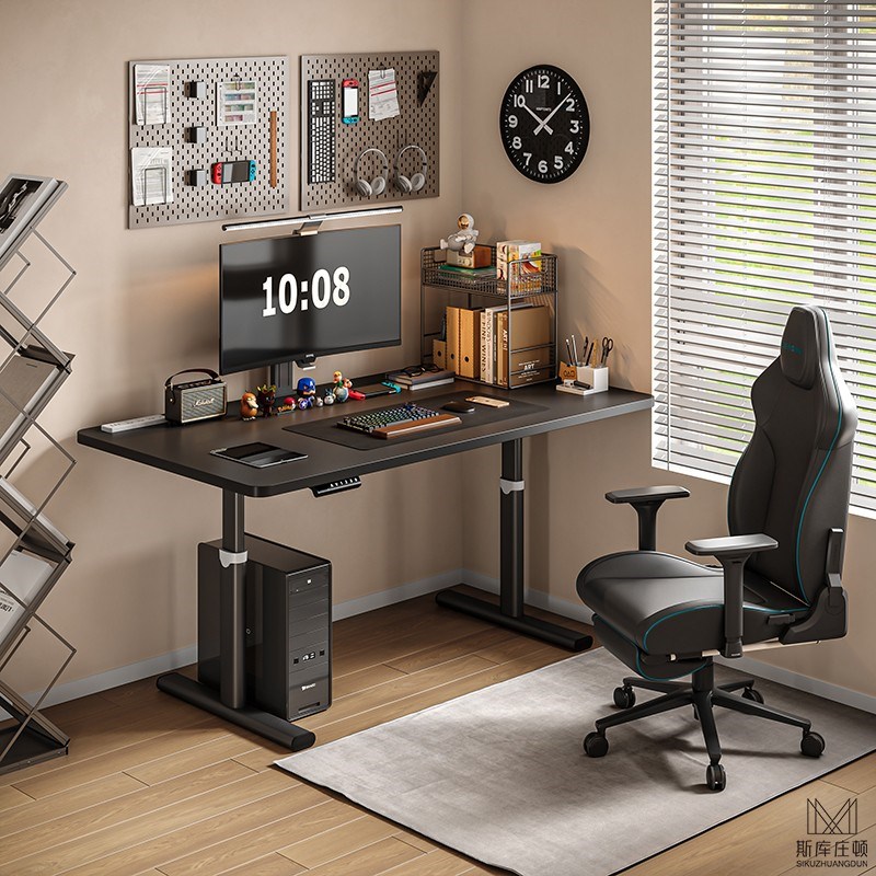 斯库庄顿电动升降桌智能电脑桌可升降电竞桌子家用办公书桌学习桌