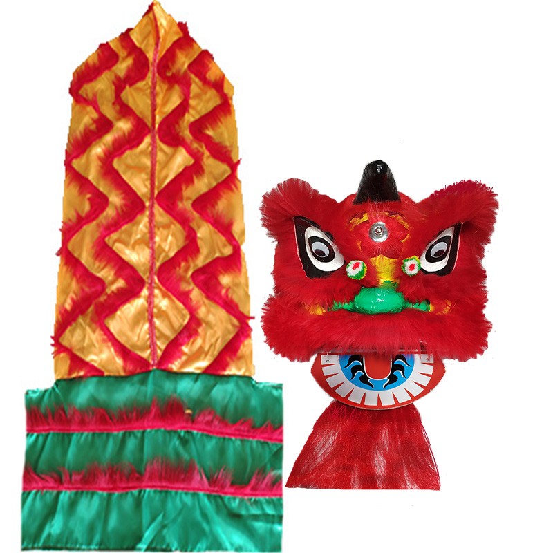 舞狮儿童子道具装狮子头舞狮头小舞狮狮头醒狮头醒狮小狮头孩