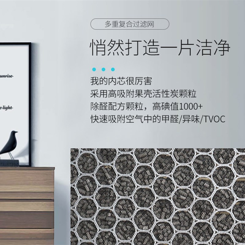 适配GIBO捷家伴/洛恩斯空氣清新機淨化器LES-S PC2302过滤网C