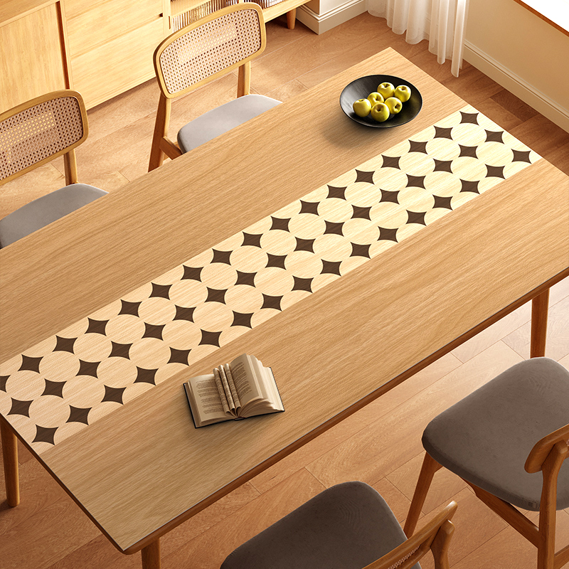现代简约仿木纹桌垫防水防油pvc桌布防烫隔热茶几桌面保护垫新款
