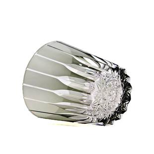 金致威士忌酒杯江户切子灰色星芒杯玻璃杯纯手工雕刻玻璃水晶玻璃