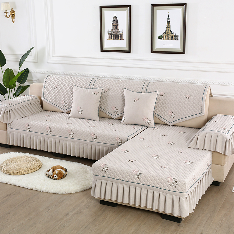 中式沙发垫四季通用现代简约欧式加厚防滑皮沙发套罩布艺坐垫组合