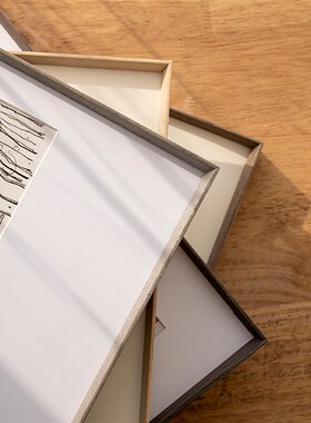 0.61cm极细边窄边复古正方形铝合金实木木纹画框相框挂墙挂画定制