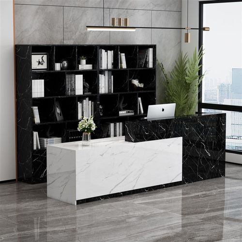 现代简约酒柜一体吧台小型柜台公司前台接待台台球室餐馆收银台