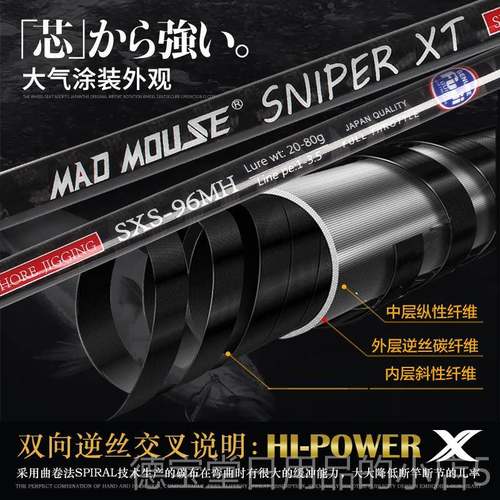 正品日本全fuji交叉碳带岸投铁板竿2.米9M/波爬杆路H亚远投H鲈鱼