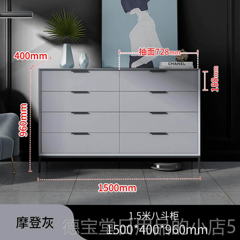 正品意式极简九纳斗柜现代客实厅木卧室床尾收电轻视柜子奢抽屉北