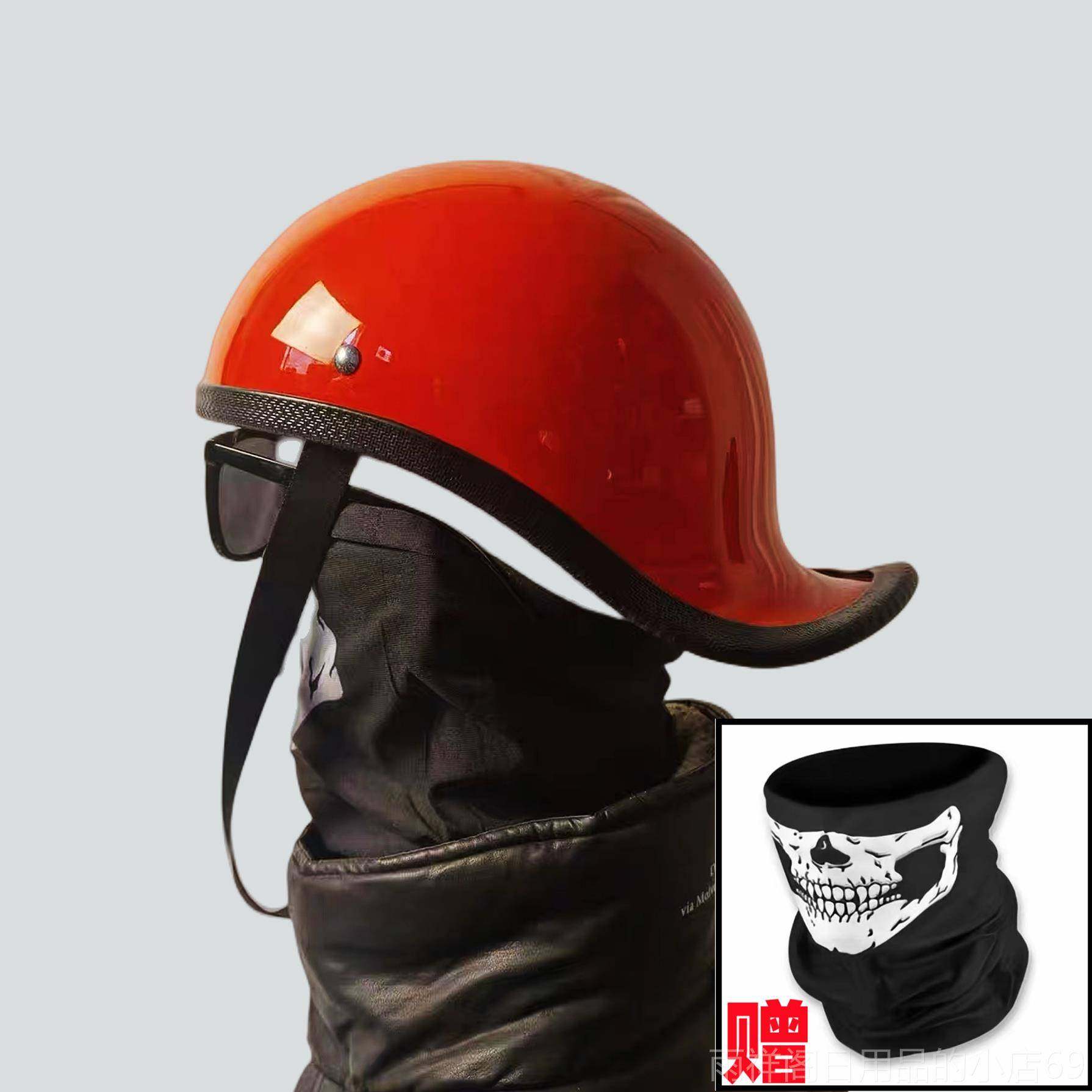 正品麦肯斯安古全官日盔式覆机车半巡航小夏季男女装饰玻璃纤维盔