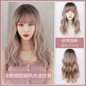 长卷发蓬松中自然全头套空气刘海韩式 正品 假发女长发亚卷麻色微式