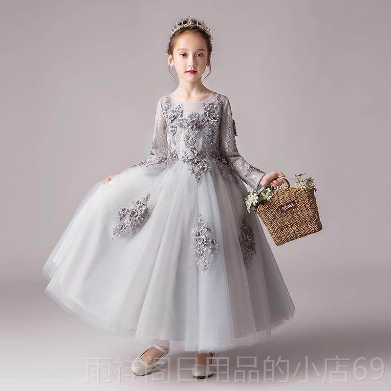 正品奏女孩晚礼服裙裙裙公裙生日红主小主人儿童钢琴表演服装演夏