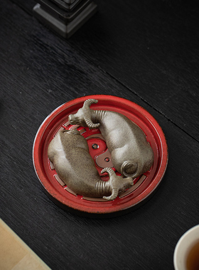 牛转乾坤茶宠摆件陶瓷小号牛创意个性茶玩茶桌茶盘装饰品茶道配件