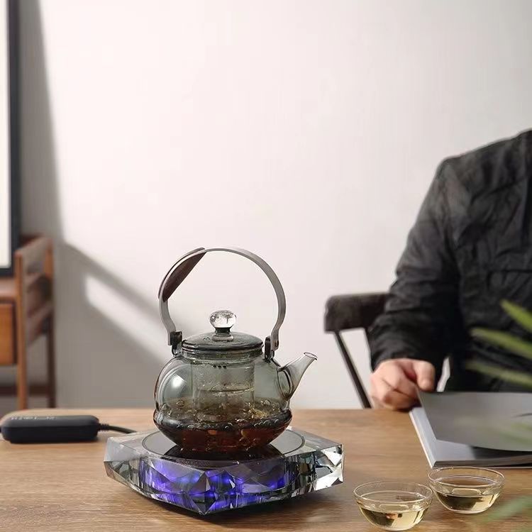 高端水晶黑晶炉无线遥控静音智能煮茶炉银壶铁壶玻璃壶煮茶炉台式