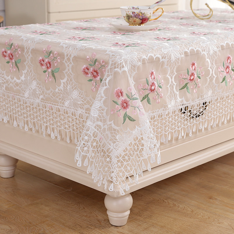 桌布茶几桌布客厅餐桌布欧式长方形正方形方桌电视柜桌布蕾丝布艺