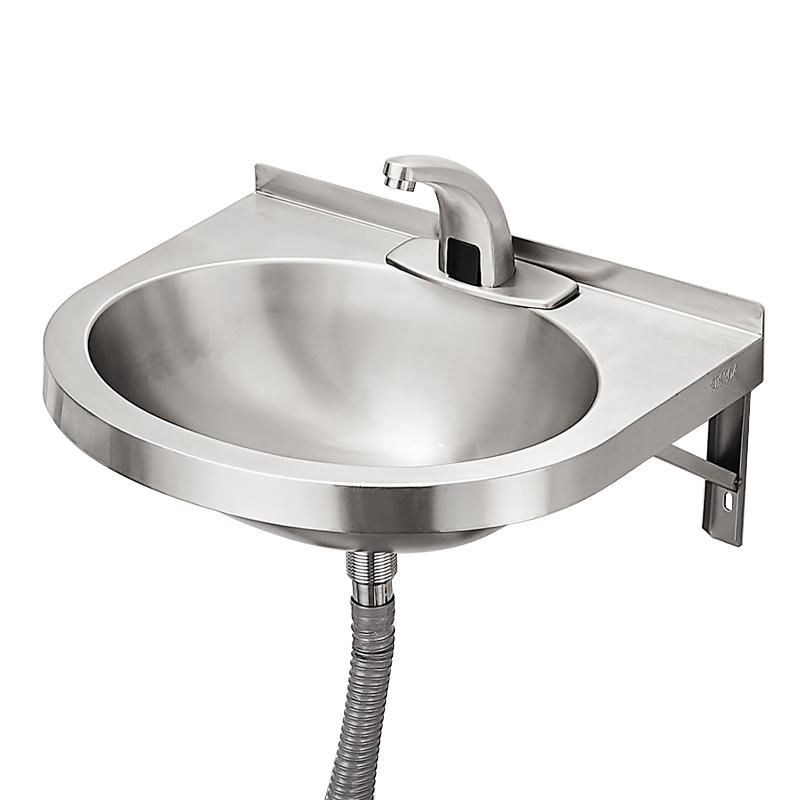 圣雪30不锈钢面盆家用小户型卫生间洗脸盆阳台挂墙式洗手盆台盆