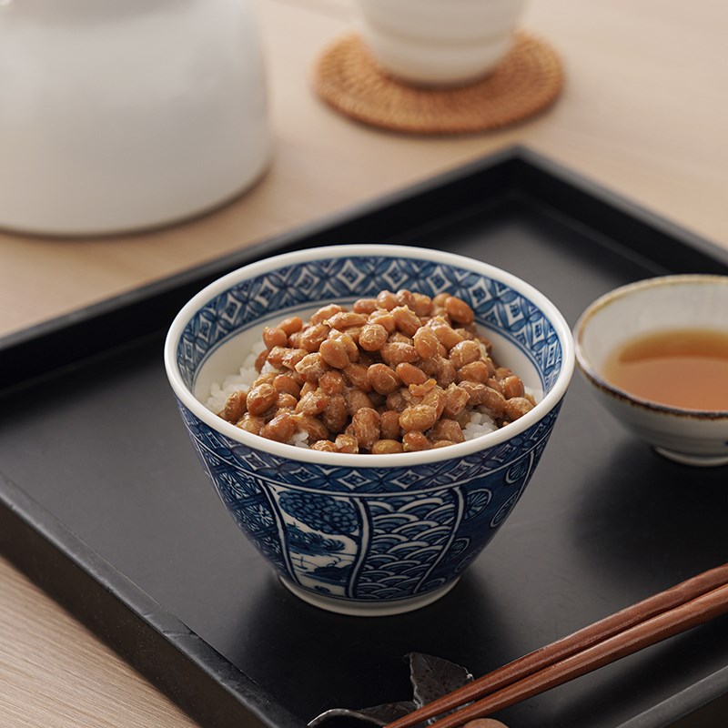 波佐见烧日本进口纳豆碗陶瓷斗笠汤碗复古青花荞麦面酱汁小食碗
