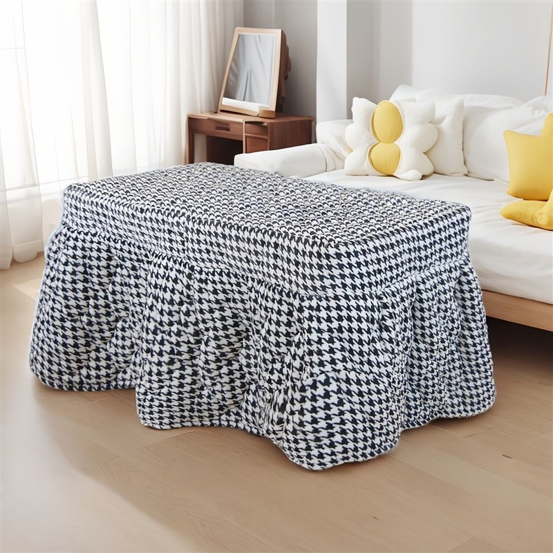 烤火罩面加绒电烤火桌子罩长方形烤火被加厚暖桌茶几取暖冬季