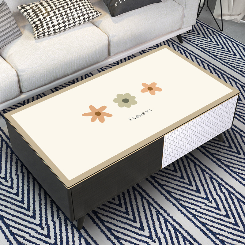 皮革家用茶几垫桌垫免洗防水防烫防油可爱桌布新款简约餐桌垫台布