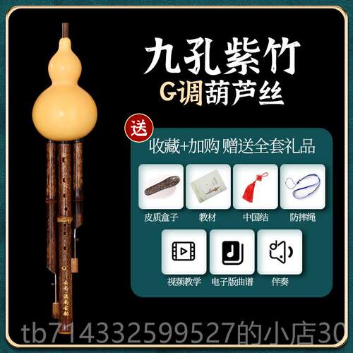 高档竹九孔葫芦丝专演奏型降B调C调DAGF调成人小学生乐金业器滇南
