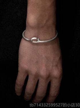 高档VIXTORM lo9ser手镯 90足银铜双色撞色镯子 黄情侣C礼物 可拆