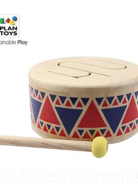 高档泰国PlanTo早ys木儿童启蒙音乐鼓敲敲击打木制教乐器小型玩具
