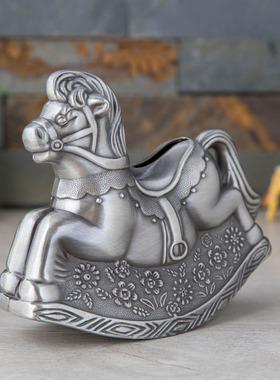 新款金属工艺品家居摆件创意欧式木马存钱罐锌合金储蓄罐儿童礼品