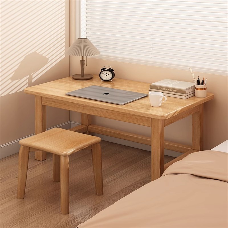 实木书桌学习写字桌学生家用卧室电脑桌台式办公桌简约工作台桌子