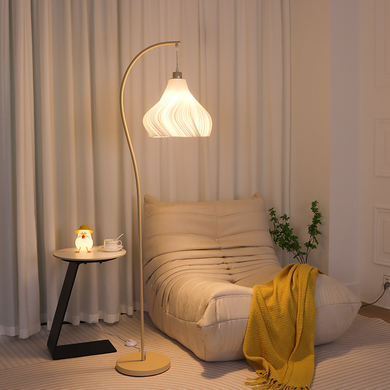 新款法式奶油风钓鱼灯落地台灯客厅沙发旁装饰摆件卧室床头氛围灯
