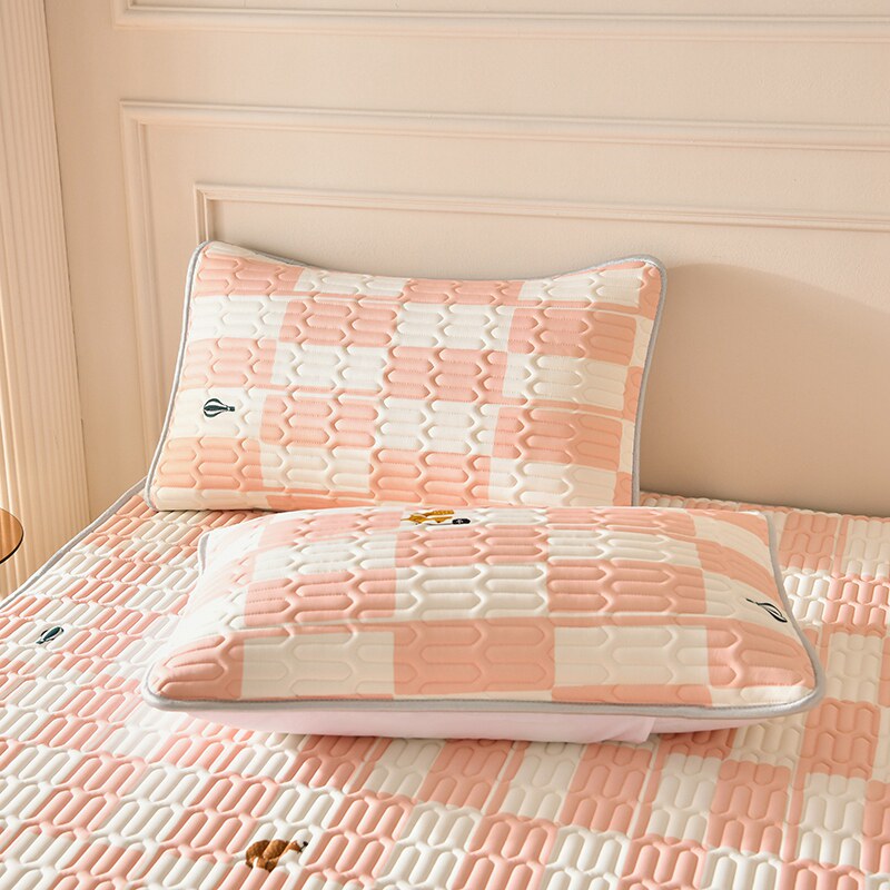 乳胶枕头套一对装家用单人儿童枕套单个夏季凉感丝夏天48*74cm