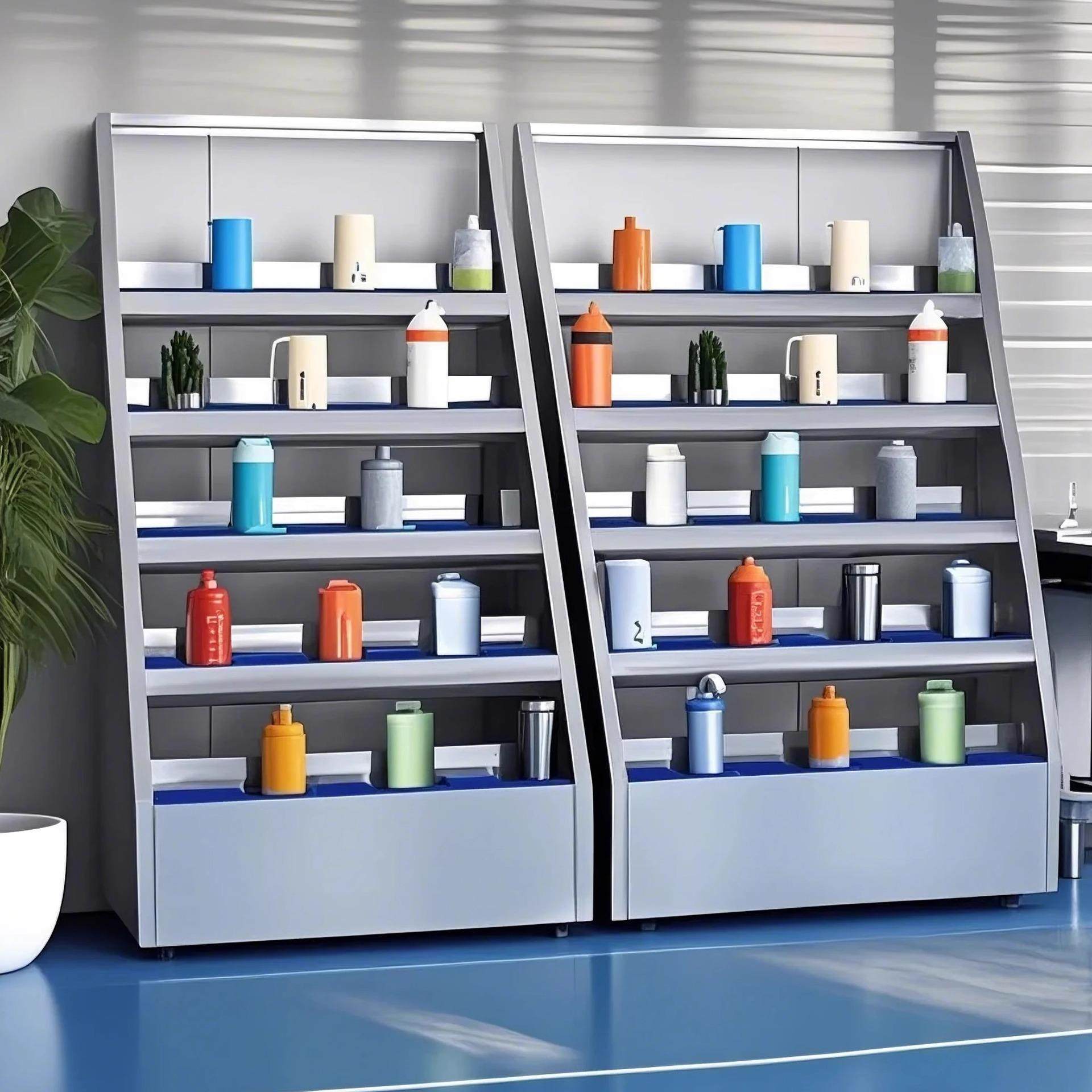 不锈钢员工水杯架车间工厂茶杯架员工多格收纳柜办公室职工存放架,收纳整理,书桌收纳置物架,淘宝优惠券,粉丝福利购,淘宝优惠卷