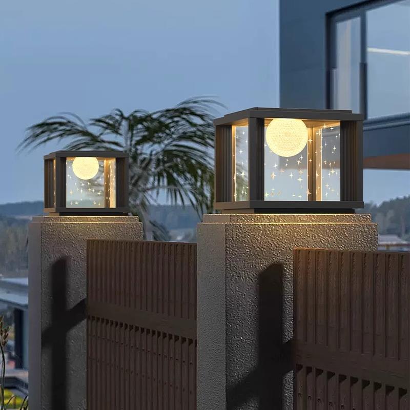 太阳能柱头灯户外防水庭院灯室外花园别墅大门柱子灯院墙头围墙灯